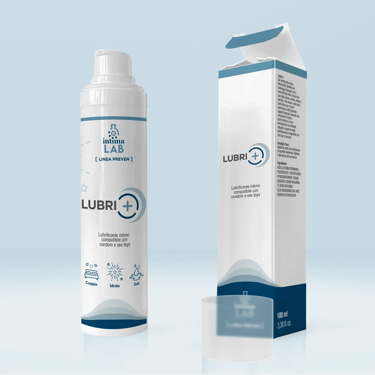 Gel lubrificante intimo - Lubri+ | 100ml - IntimaLAB