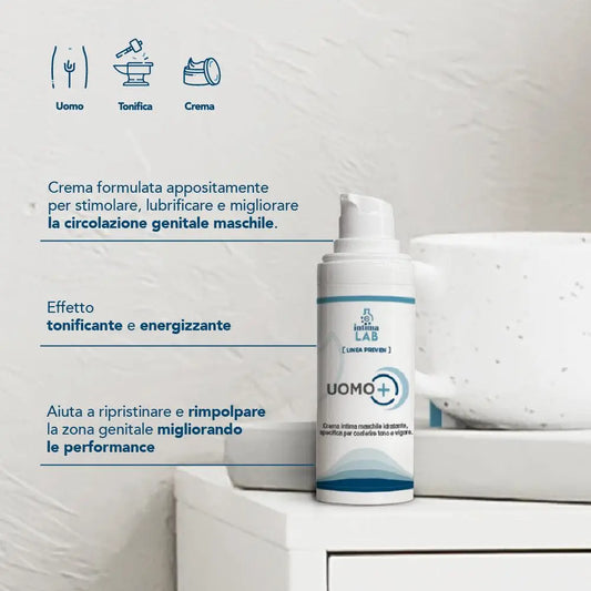 Crema Idratante intima Uomo Rinvigorente - Uomo+ | 50ml - IntimaLAB