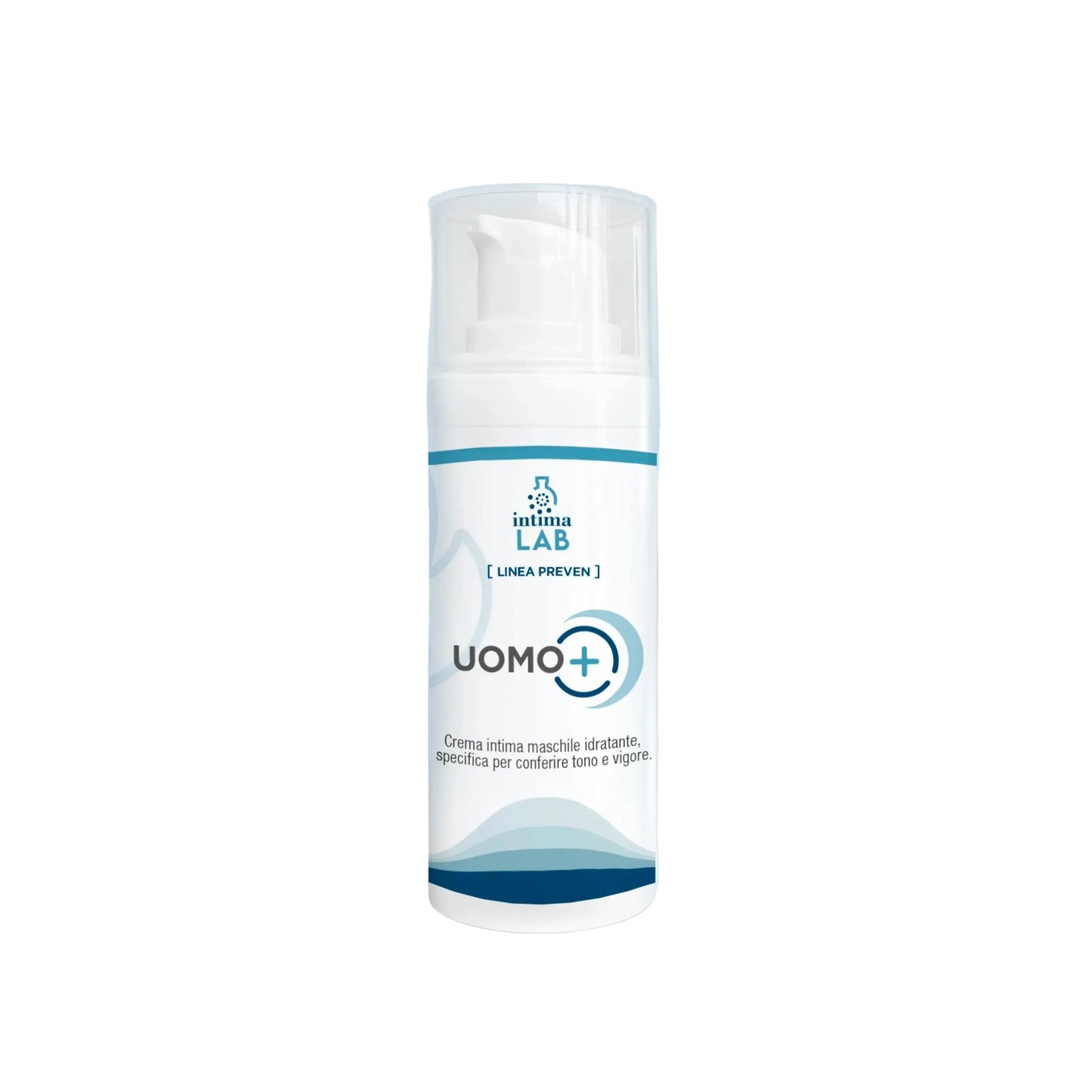 Crema idratante intima uomo IntimaLab tonificante e rinvigorente. Formula naturale biologica con acido ialuronico, specifica per il benessere maschile. Flacone da 50ml.